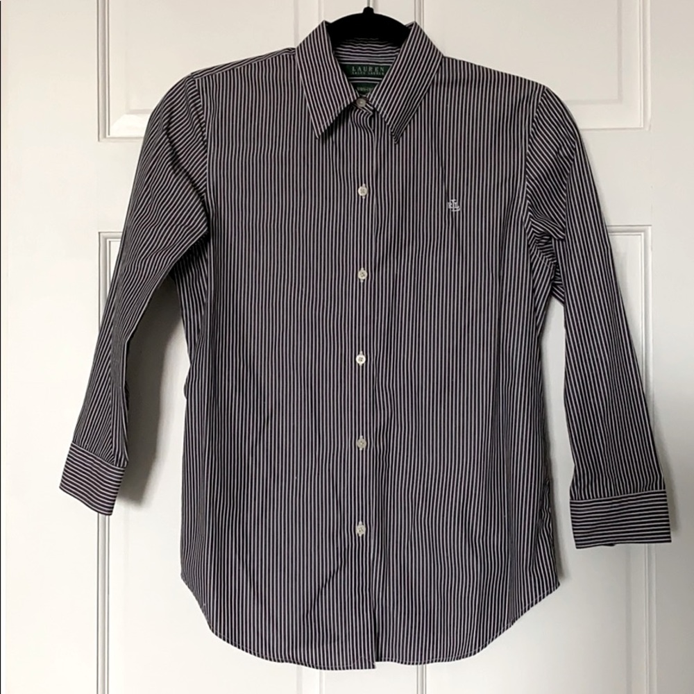 Ralph Lauren 3/4 sleeve non-iron shirt Sz. XS/TP